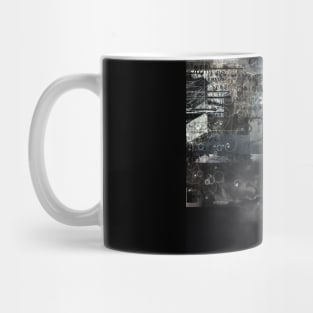 Abstract symbols and yellow flowers Mug